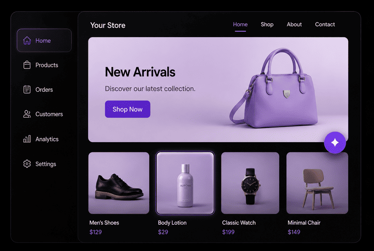 No-code store builder