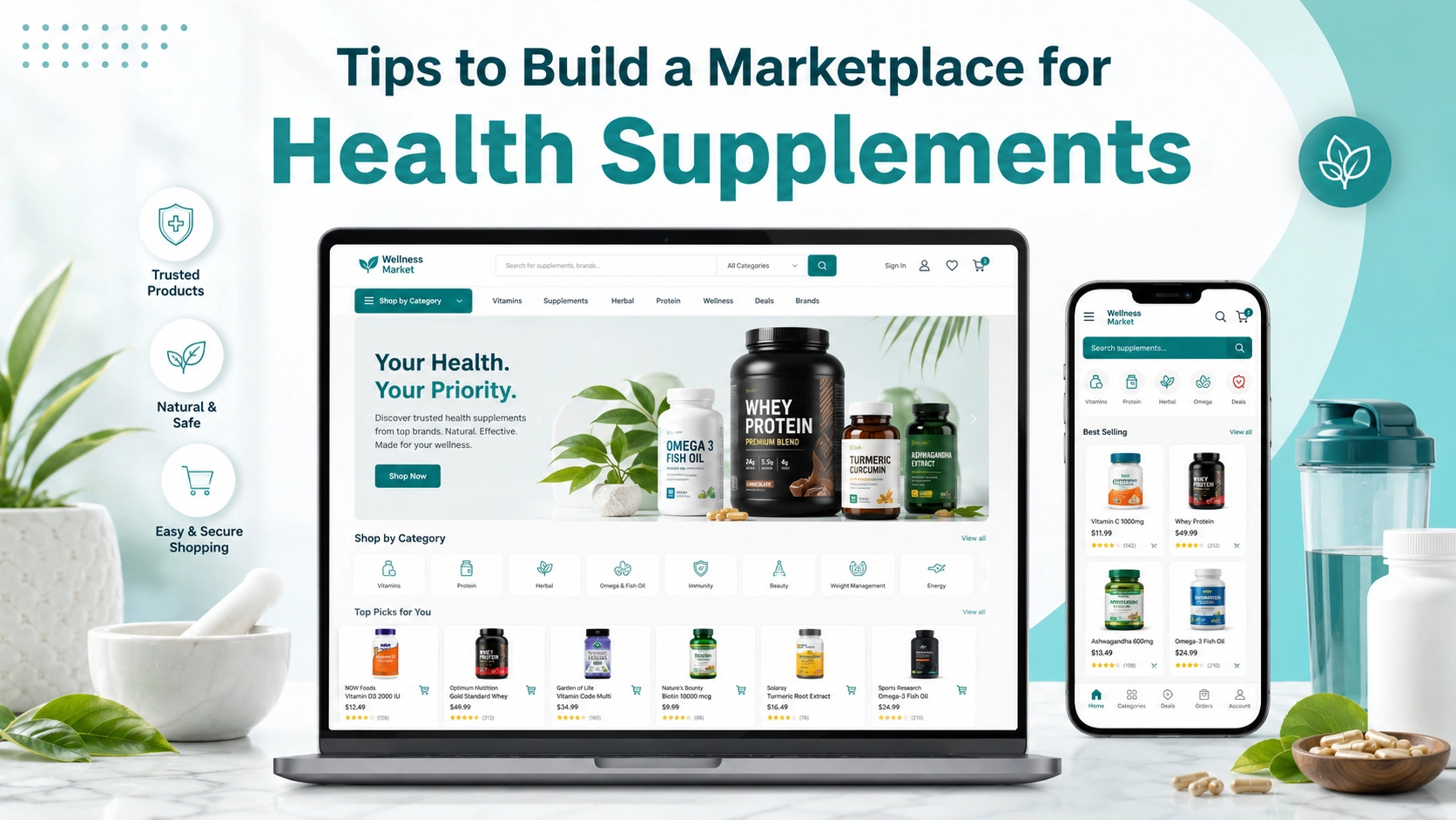 Tips to Build a Marketplace for Health Supplements