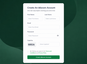 Idiocom account form