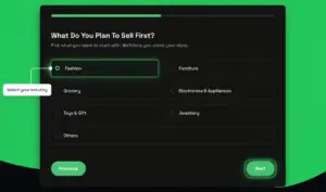 select the industry section