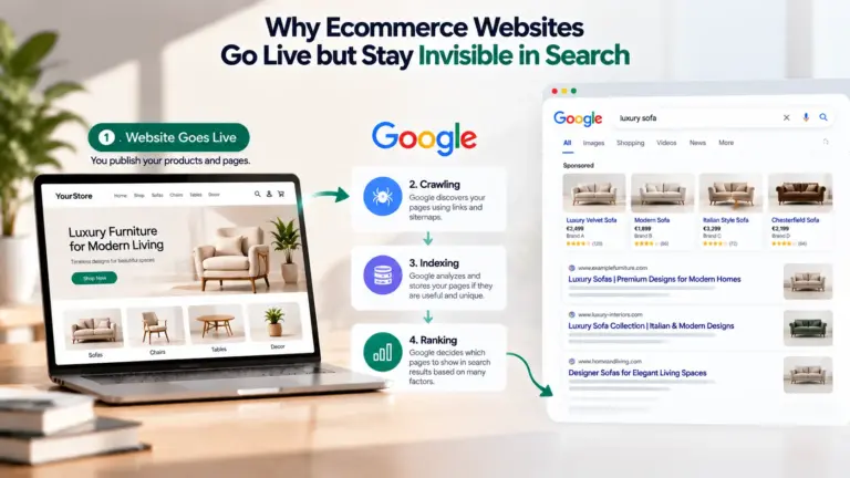 Why Ecommerce Websites Go Live but Stay Invisible in Search