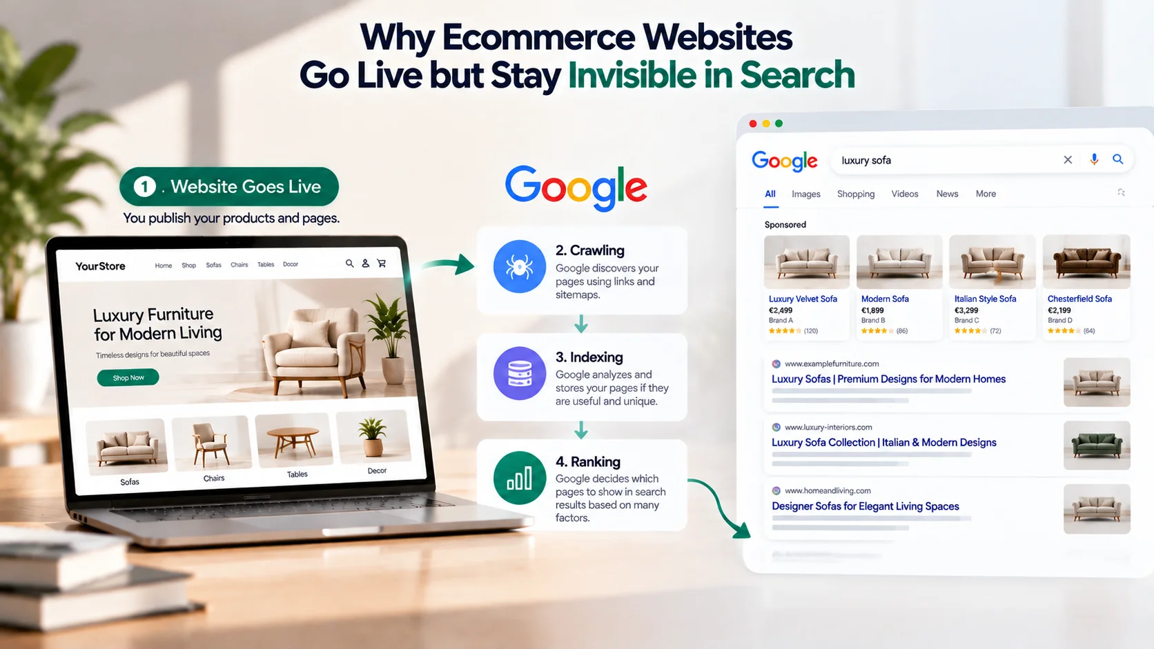 Why Ecommerce Websites Go Live but Stay Invisible in Search