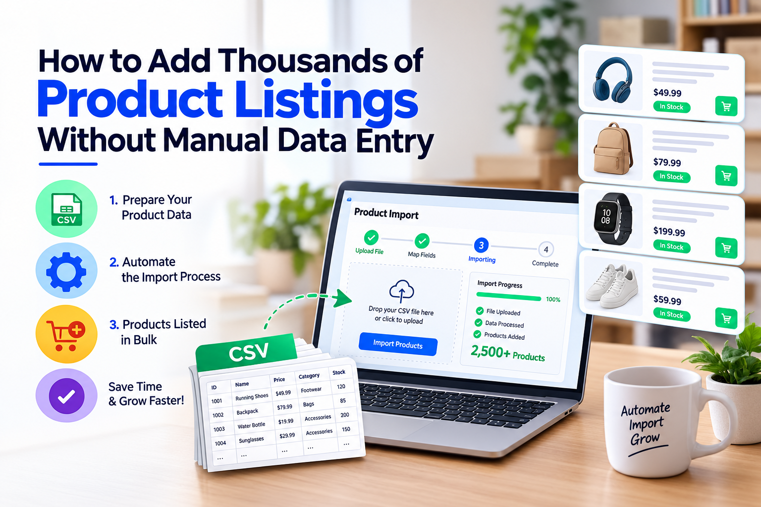 How to Add Thousands of Product Listings Without Manual Data Entry
