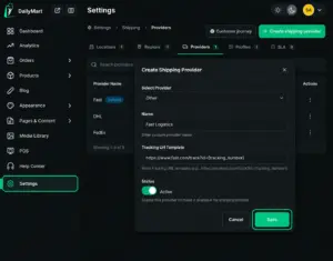 provider settings