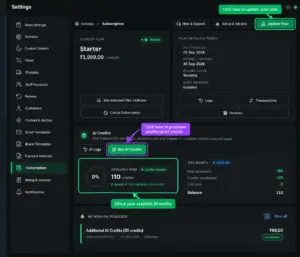 Subscription & AI Credits